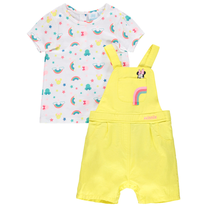 Σετ σαλοπέτα κίτρινη με εμπριμέ μπλουζάκι   Additional Σετ σαλοπέτα κίτρινη με εμπριμέ μπλουζάκι