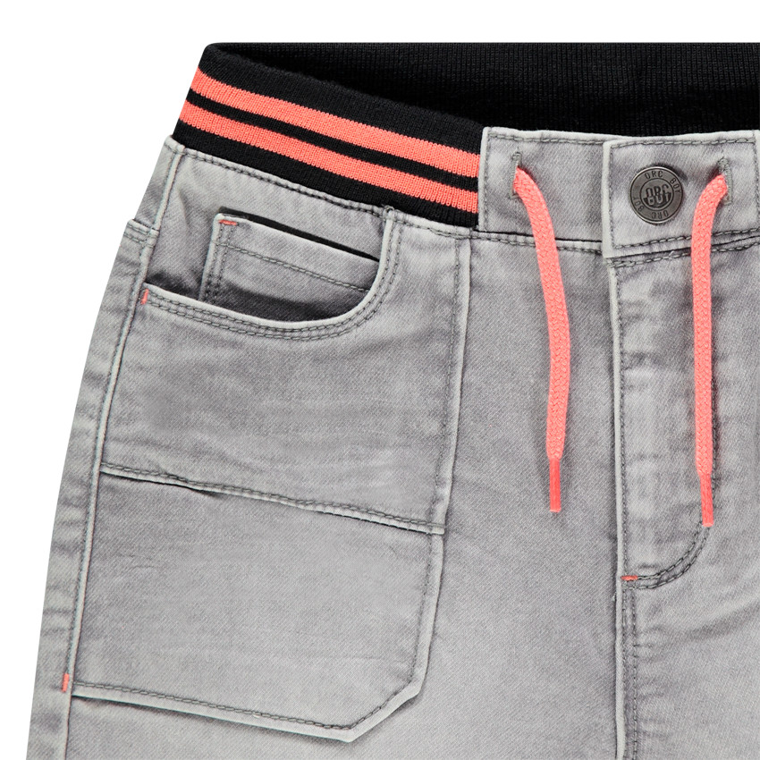Bermuda en jean effet used à taille élastiquée  Additional Bermuda en jean effet used à taille élastiquée