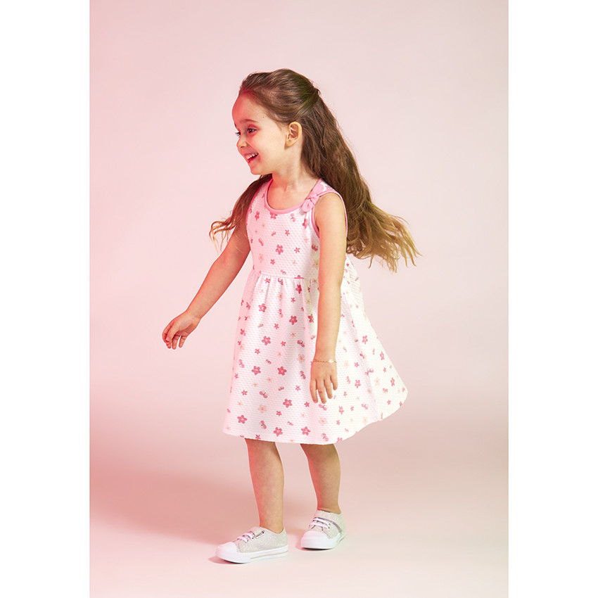 Αμάνικο φόρεμα με floral σχέδιο για bebe κορίτσι 