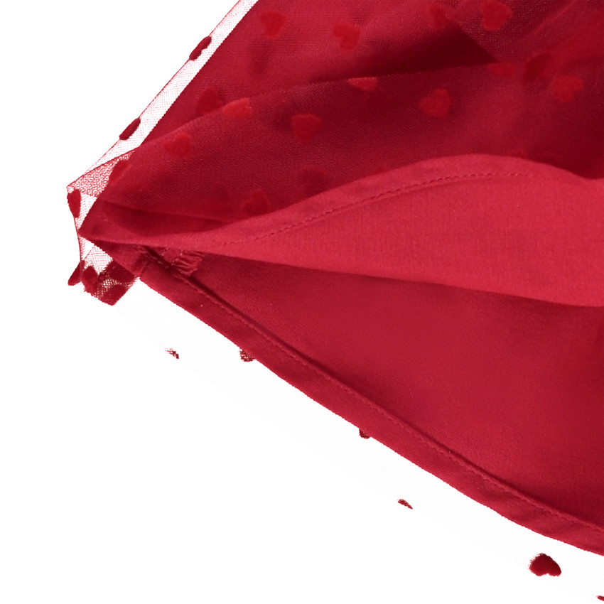 Φούστα με τούλι και σχέδιο καρδιές για bebe κορίτσι 