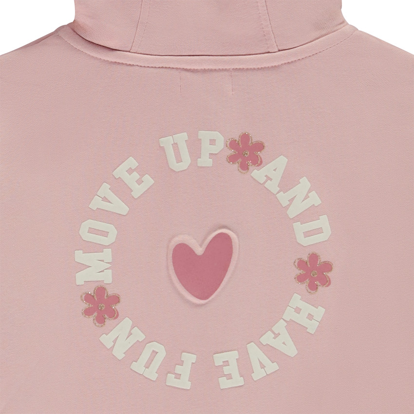 Ζακέτα κοντή από molleton με print φαντασίας για κορίτσι 