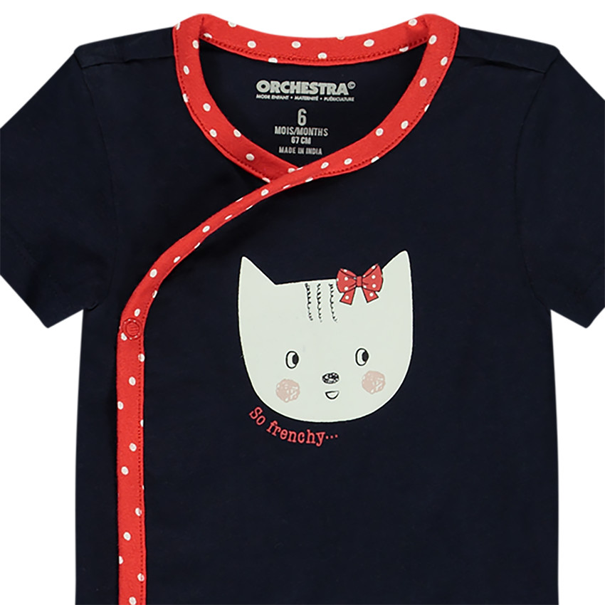 Lot de 7 bodies imprimé chats pour bébé fille  Additional Lot de 7 bodies imprimé chats pour bébé fille