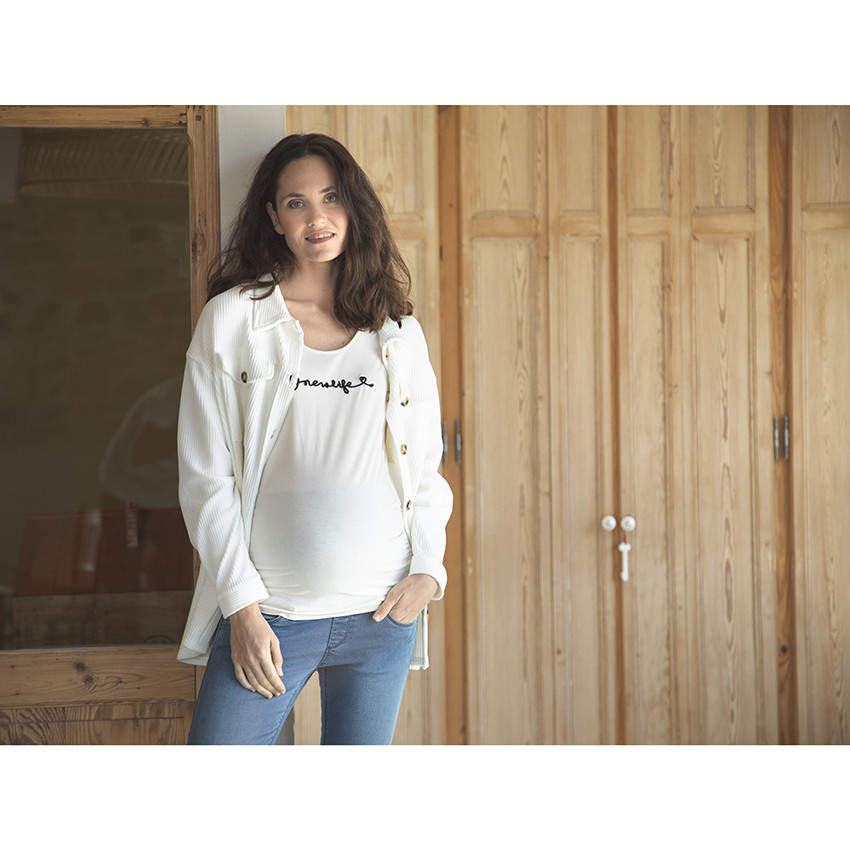 T-shirt Εγκυμοσύνης μακρυμάνικο με μήνυμα 