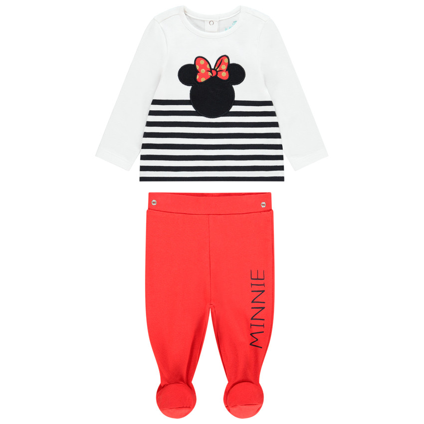 Πιτζάμα 2 κομμάτια βαμβακερή με σχέδιο Minnie Disney για bebe κορίτσι 