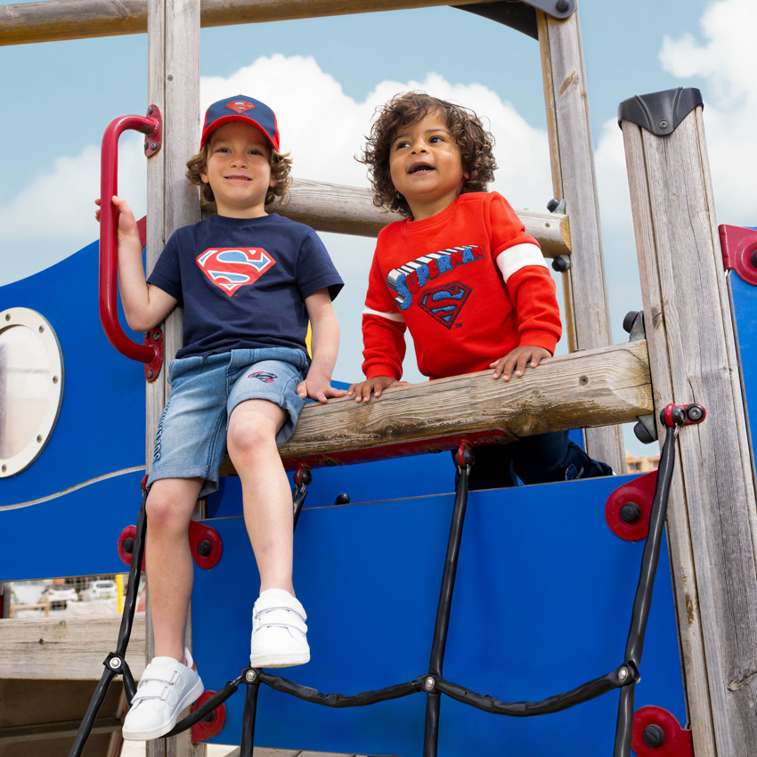 Βερμούδα jean με εφέ denim Superman Warner για αγόρι 