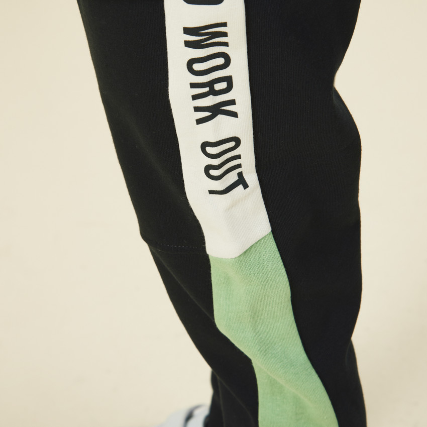 "Φόρμα από φούτερ με τοποθετημένες ρίγες για αγόρι" 