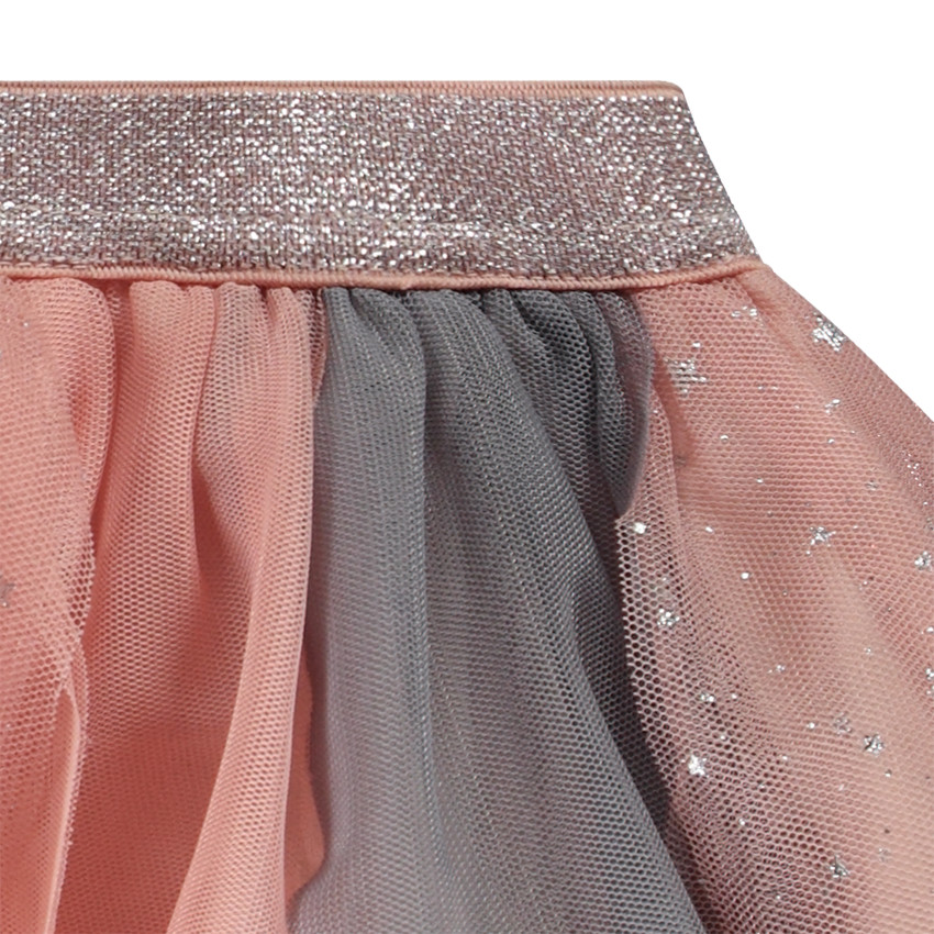 Φούστα skater από τούλι πολύχρωμη για bebe κορίτσι 