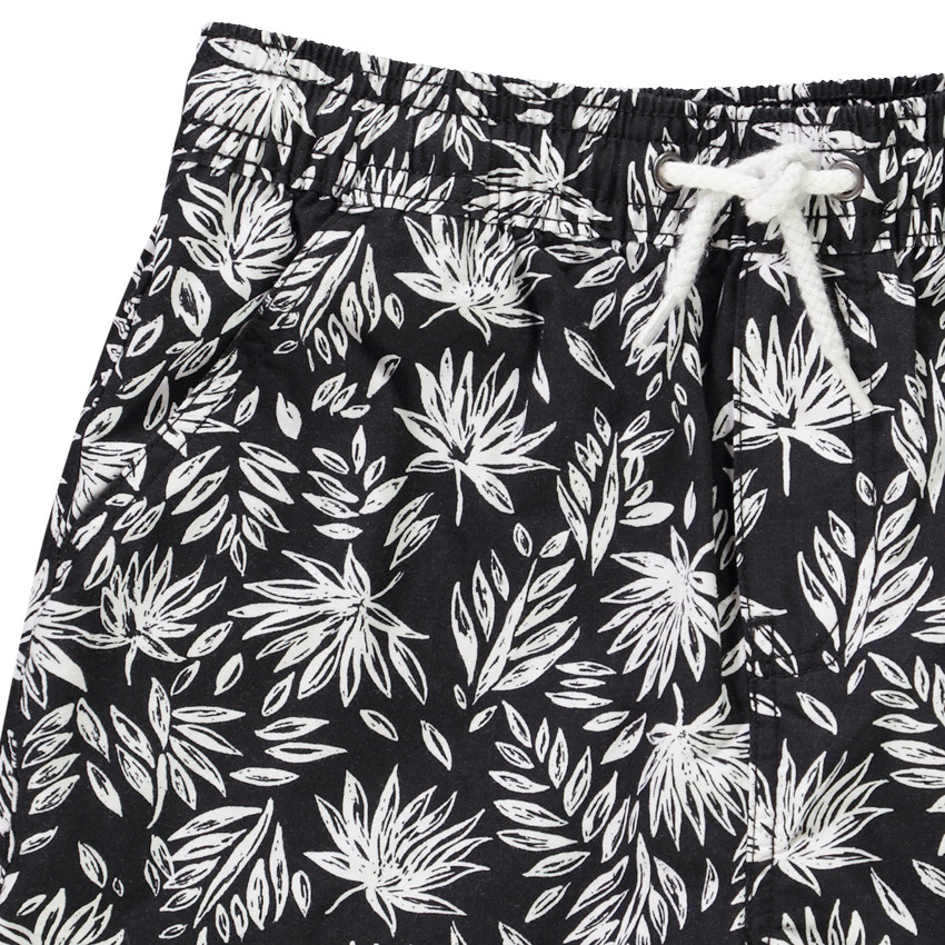 Βερμούδα βαμβακερή με σχέδιο φύλλα για αγόρι 