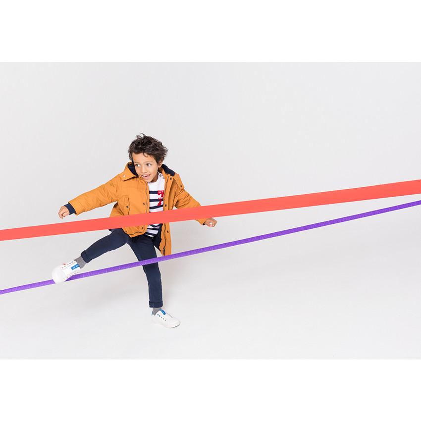 Βαμβακερό παρκά με επένδυση φλις και τσέπες με καπάκι 