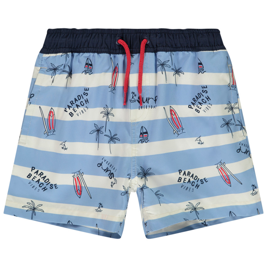 Σορτς μπάνιου ριγέ με φαντεζί σχέδιο για αγόρι 