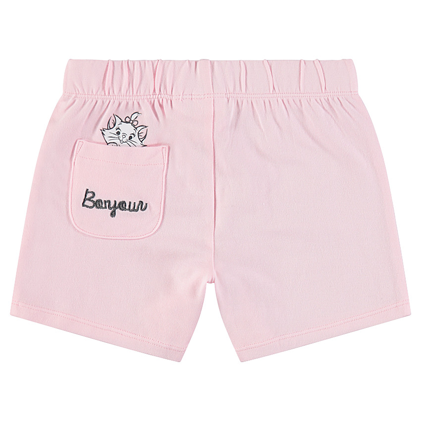 Ζέρσεϊ πυτζάμα με  ριγέ πάνω μέρος και τις Αριστόγατες της ©Disney τυπωμένες  