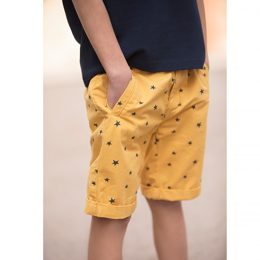 Bermuda en coton imprimé étoiles pour garçon 