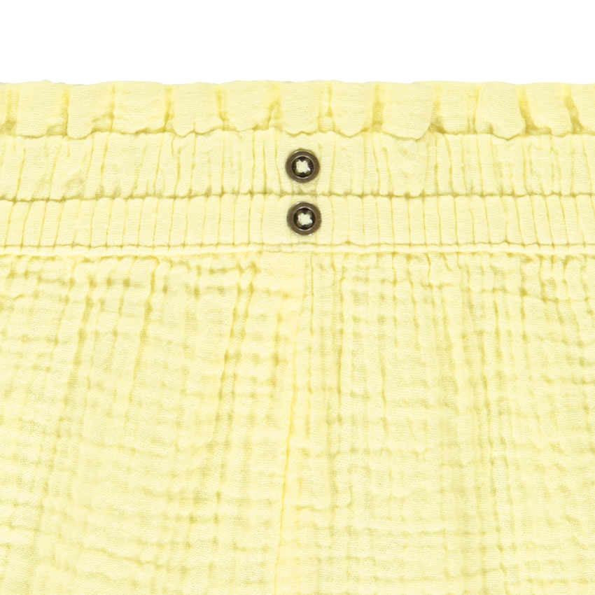 Σορτς μονόχρωμο από διπλή γάζα για κορίτσι 