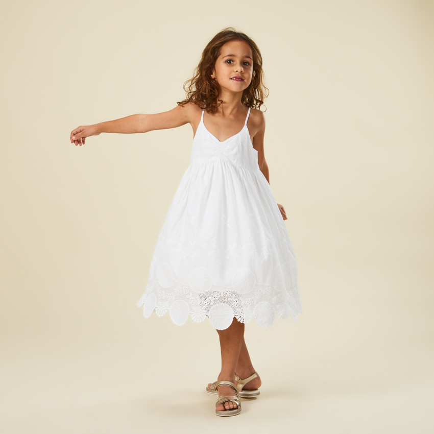 Γιορτινό φόρεμα με δαντέλα για κορίτσι 