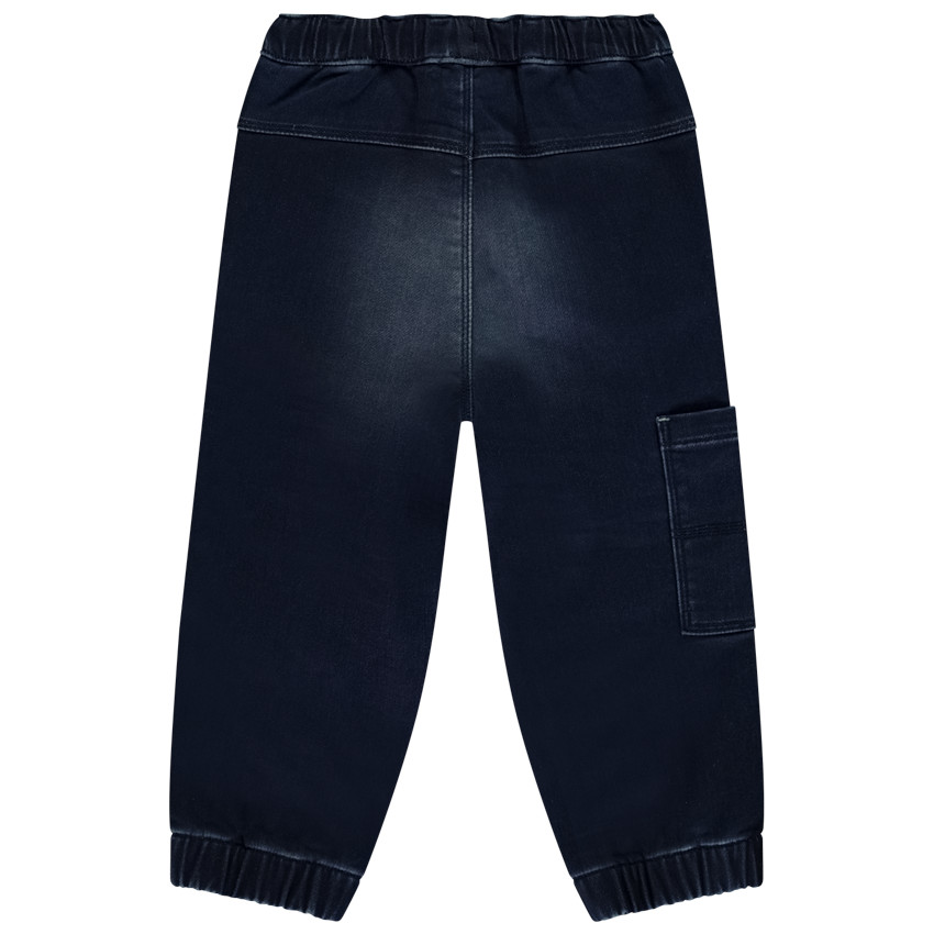 Τζόγκερ με εφέ τζιν και κέντημα δεινόσαυρου για μωρό αγόρι 