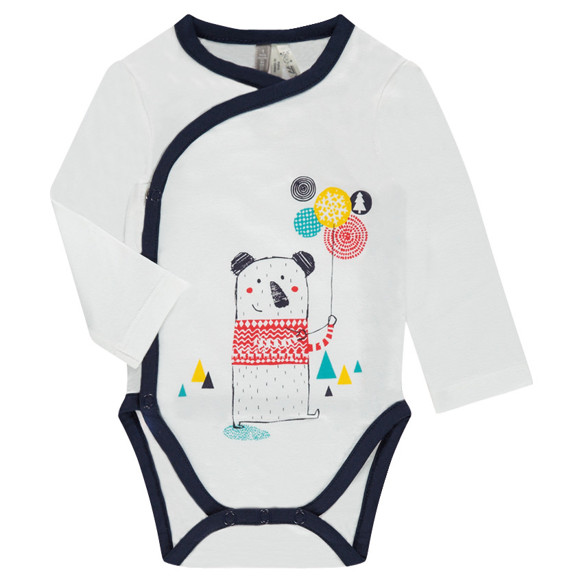 Σετ με 5 μακρυμάνικα φορμάκια με μοτίβο αρκουδάκια 