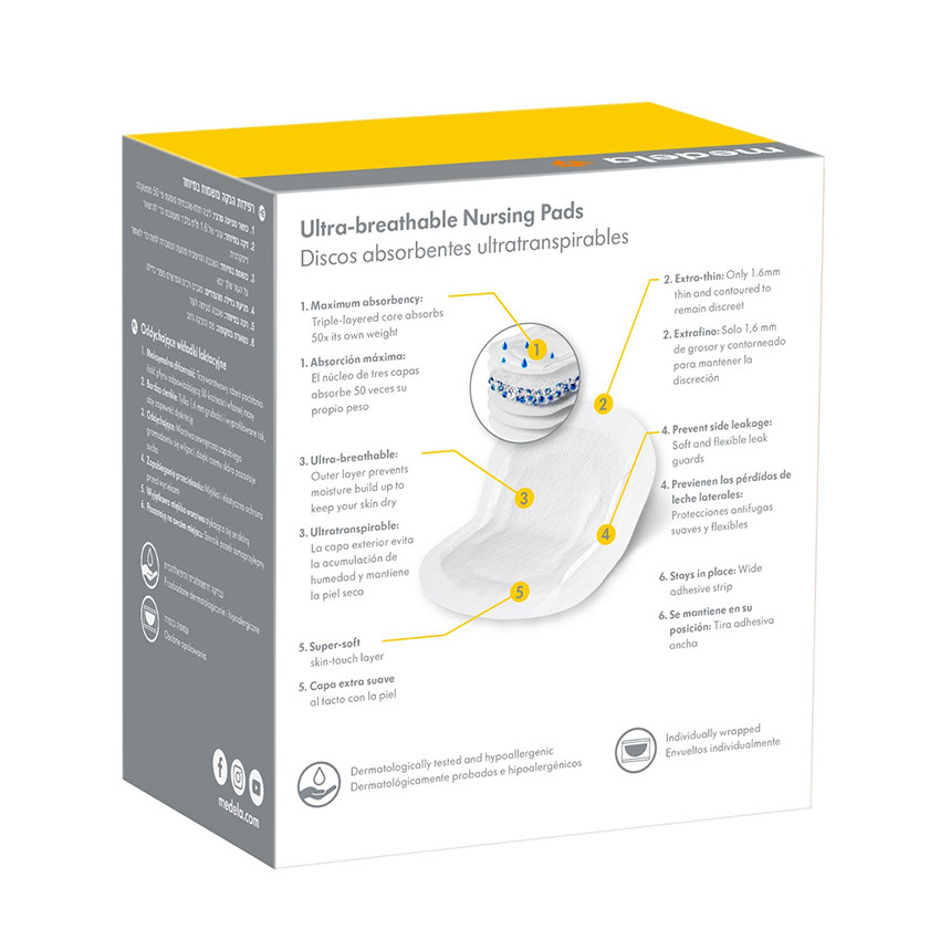 Επιθέματα Στήθους Ultra-breathable Nursing Pads 30τεμ Medela 