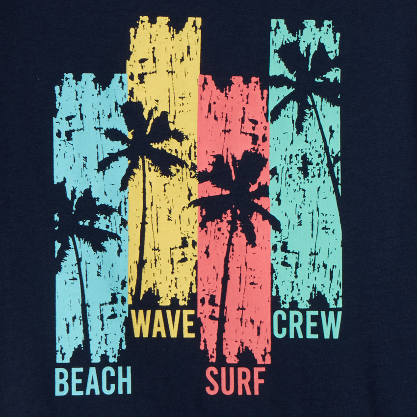 T-shirt με κοντά μανίκια, μονόχρωμο με φανταστικό σχέδιο για αγόρι 
