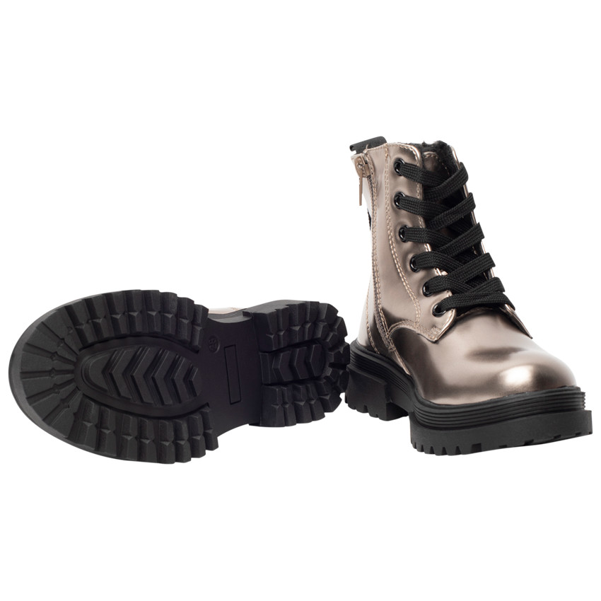 Bottillon nacrés avec doublure en fourrure et semelle chunky pour fille  