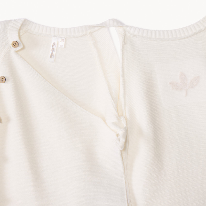 Σετ 2 τμχ. πλεκτό point mousse μονόχρωμο για μωρό 