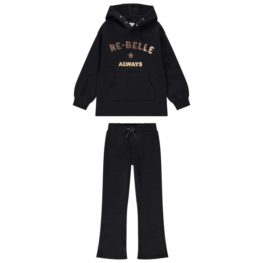 Ensemble jogging 2 pièces à sequins "Re-belle" pour fille 