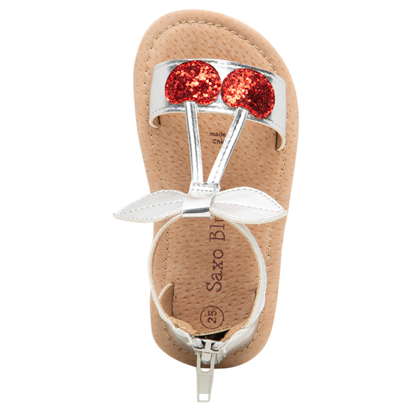 Ασημί πέδιλα με κεράσι με παγιέτες  Additional Ασημί πέδιλα με κεράσι με παγιέτες