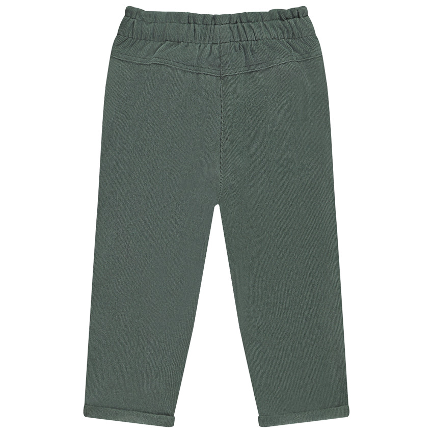 Παντελόνι βελουτέ με φόδρα και φιόγκο για μωρό κορίτσι 