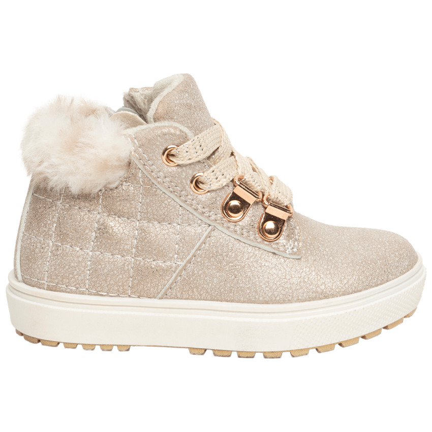 Μποτάκια χρυσαφί για κορίτσι με ψεύτικη γούνα  Additional Μποτάκια χρυσαφί για κορίτσι με ψεύτικη γούνα