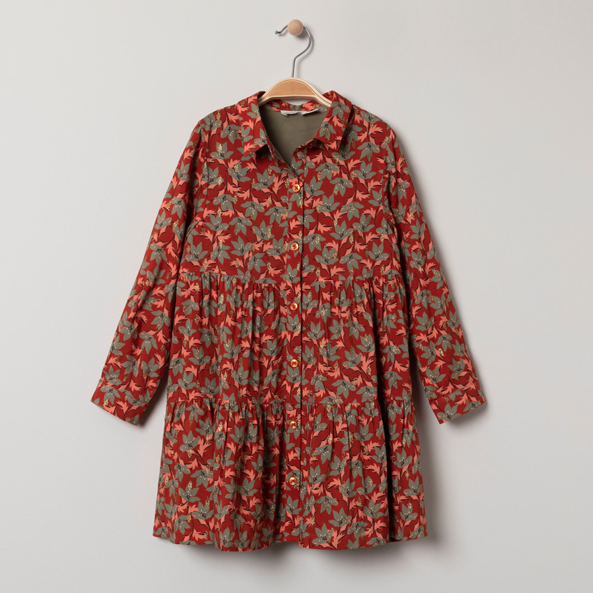 Robe manches longues ample imprimée fleurs  Additional Robe manches longues ample imprimée fleurs