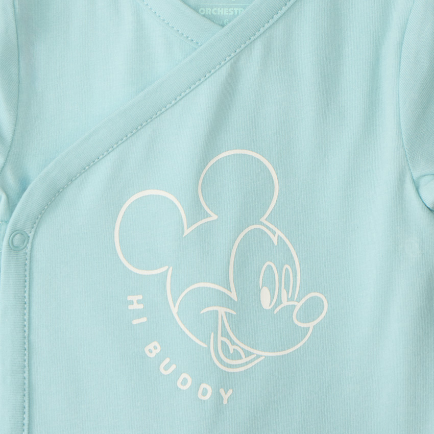 Σετ από 3 μπλούζες με κοντά μανίκια Mickey Disney για αγόρια βρέφη (διαφορετικοί τύποι ανοίγματος ανάλογα με την ηλικία) 