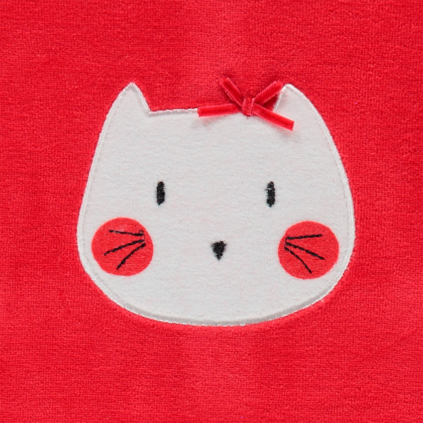 Σετ 2 βελουτέ φορμάκια ύπνου, μονόχρωμο / εμπριμέ με μοτίβο γάτες  