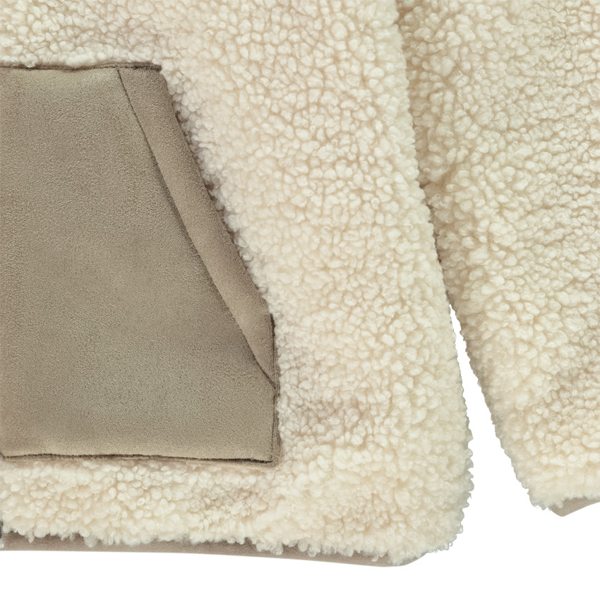 Ζακέτα από sherpa με βελουτέ τσέπες για αγόρι 