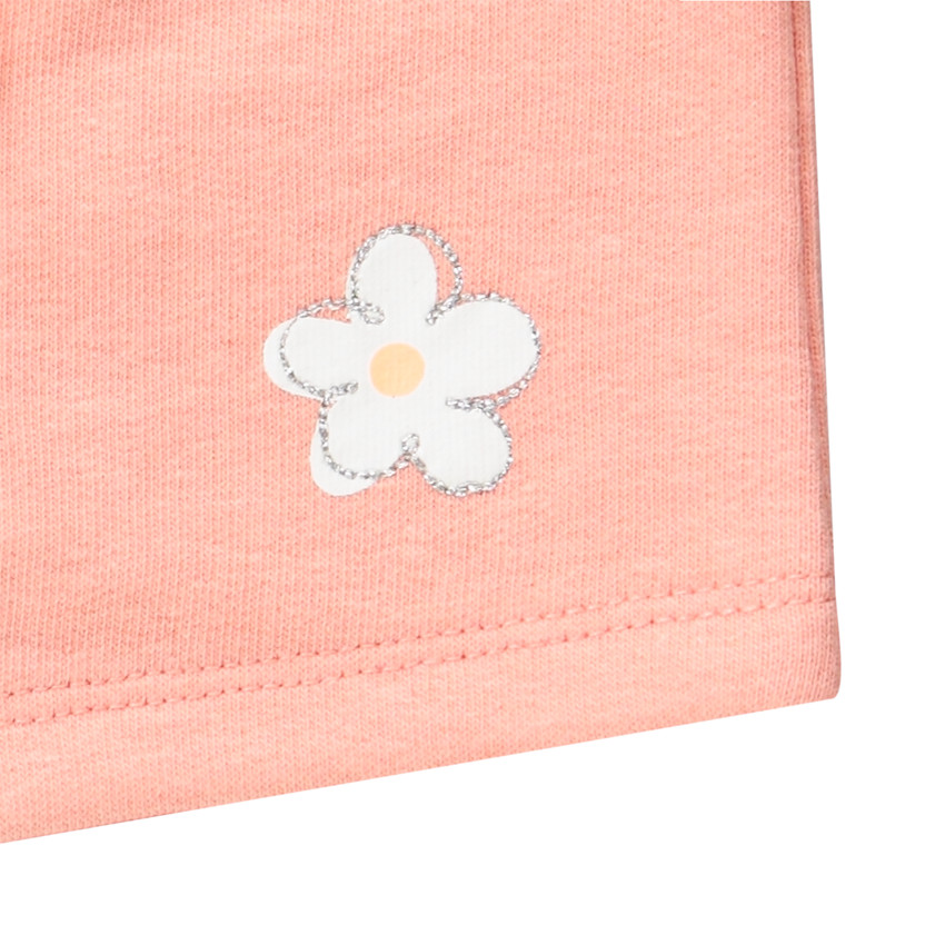 Σορτς από molleton με print λουλούδι για bebe κορίτσι 