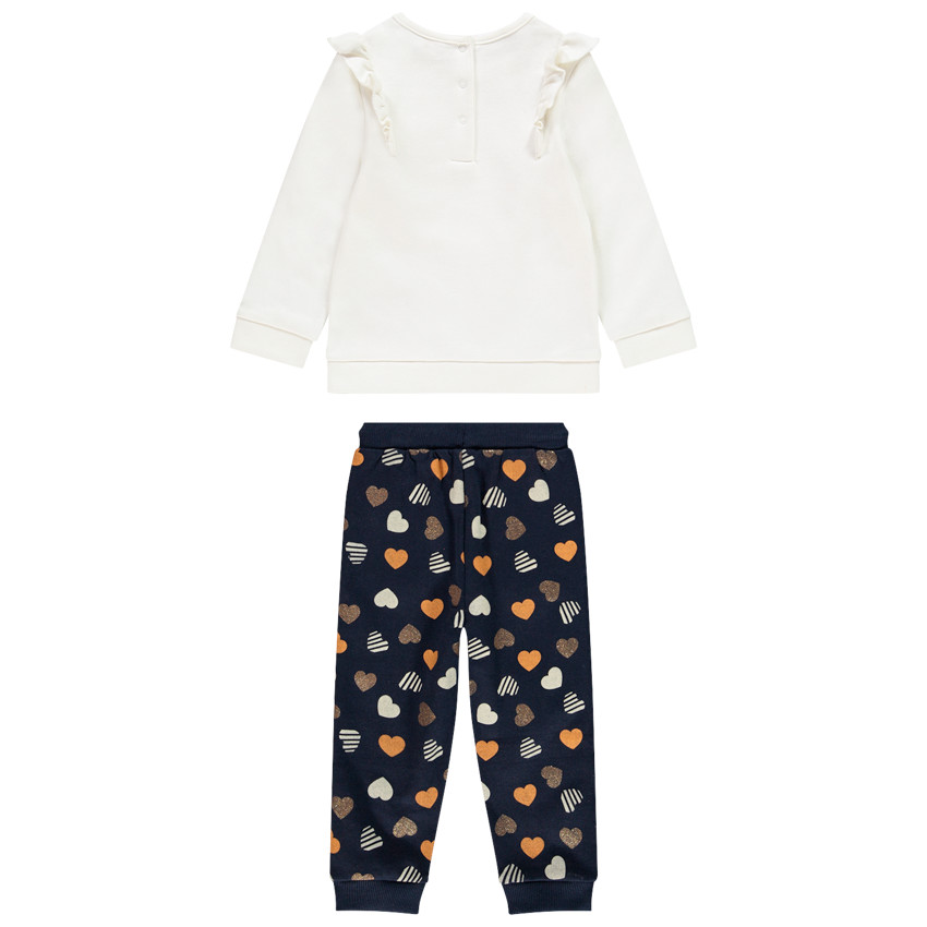 Jogging molleton σχέδιο λαγουδάκι και  καρδιές για bebe κορίτσι 