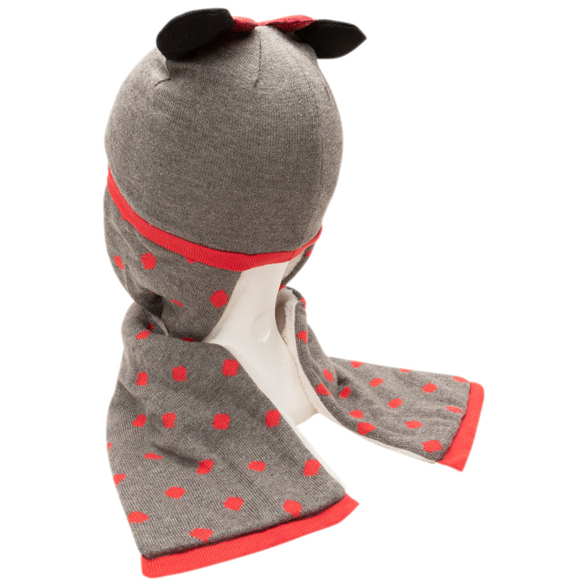 Bonnet écharpe doublé sherpa Minnie Disney 