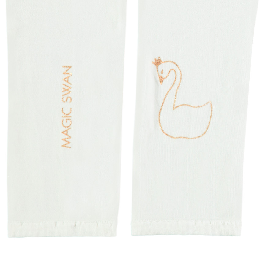 Σετ 2 λεπτά καλσόν με τύπωμα χρυσαφί κύκνο  Additional Σετ 2 λεπτά καλσόν με τύπωμα χρυσαφί κύκνο