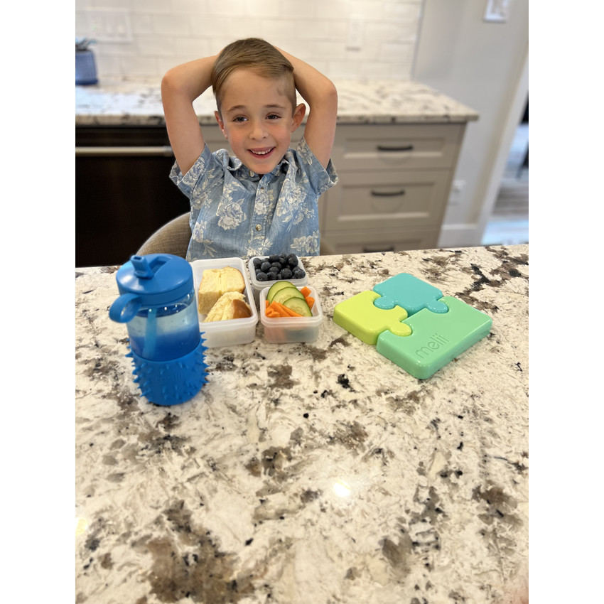 Φαγητοδοχείο Παζλ (Bento) Lime/Mint/Blue Melli 