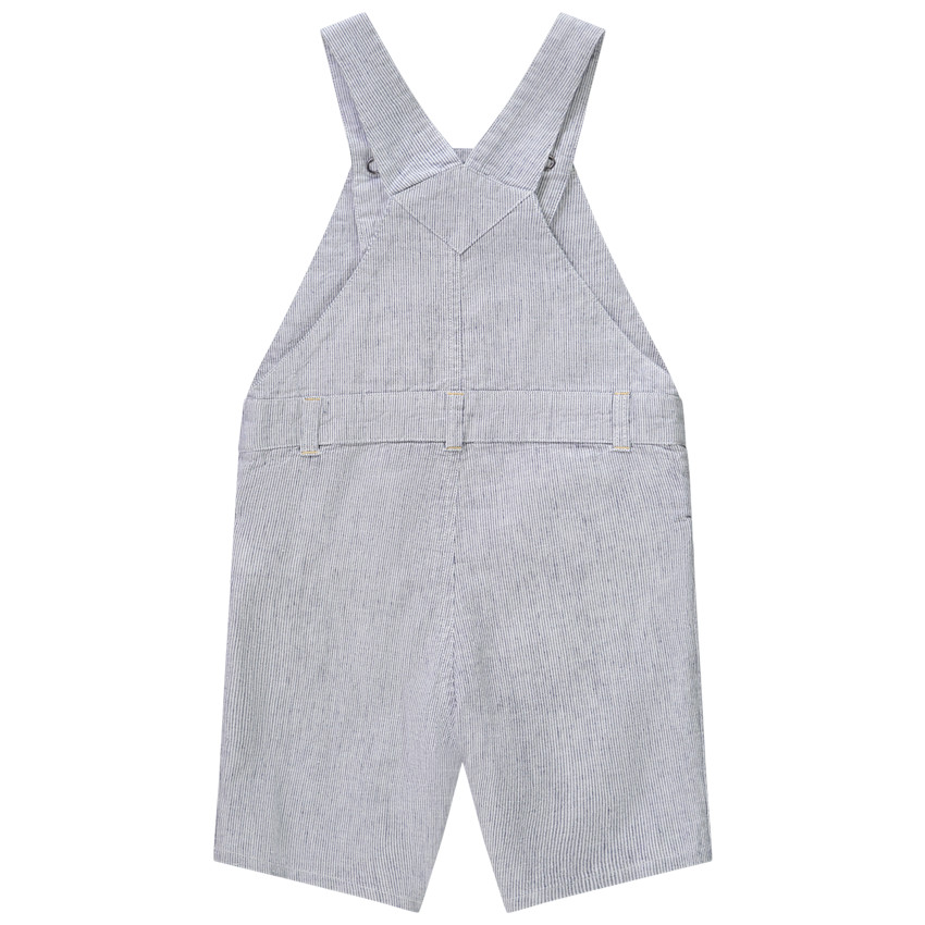 Σαλοπέτα κοντή υφασμάτινη με λεπτές ρίγες για bebe αγόρι 