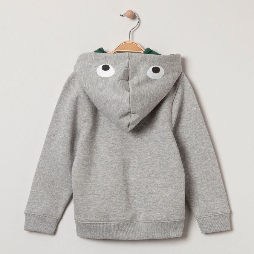 Gilet en molleton zippé à poches et dents de dinosaure printées  Additional Gilet en molleton zippé à poches et dents de dinosaure printées