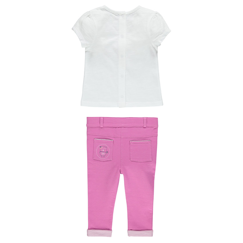 Ensemble avec tee-shirt print poupée et pantalon en molleton  Additional Ensemble avec tee-shirt print poupée et pantalon en molleton