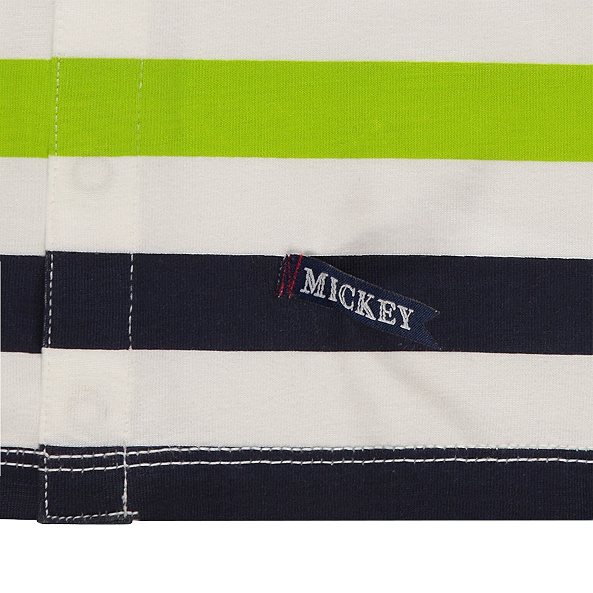 Σύνολο με ριγέ πόλο και ζέρσεϊ παντελόνι με μπαλώματα Mickey της Disney 