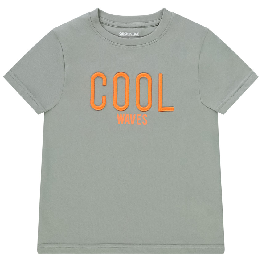 Κοντομάνικο μπλουζάκι με κέντημα 3D για αγόρι 