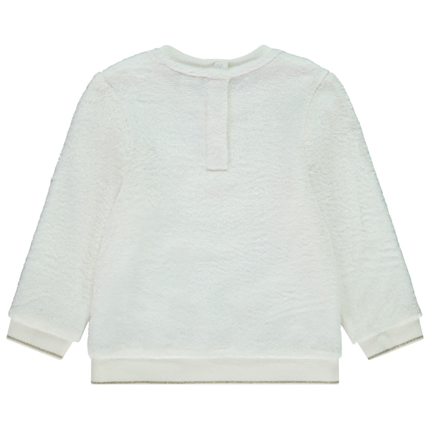 Φούτερ από sherpa με κέντημα και παιχνιδιάρικες αυτιά για κορίτσι μωρό 