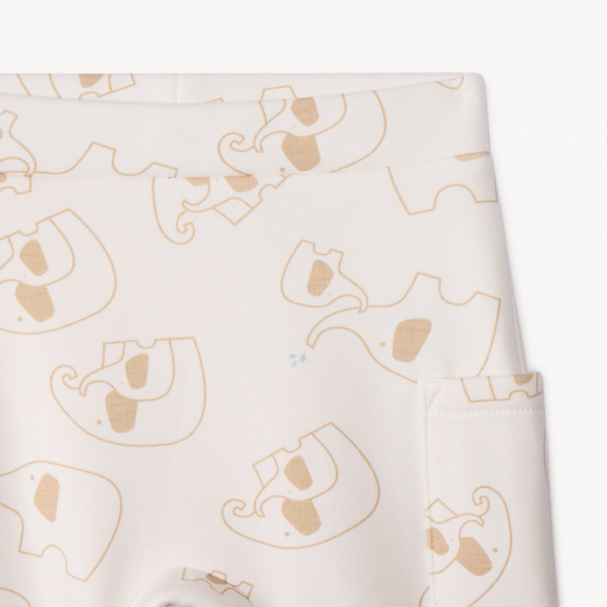 Σετ 2 τμχ. molleton με σχέδιο ελέφαντες για μωρό 