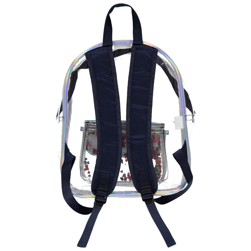 Διαφανές σακίδιο πλάτης με κεντημένα κεράσια 