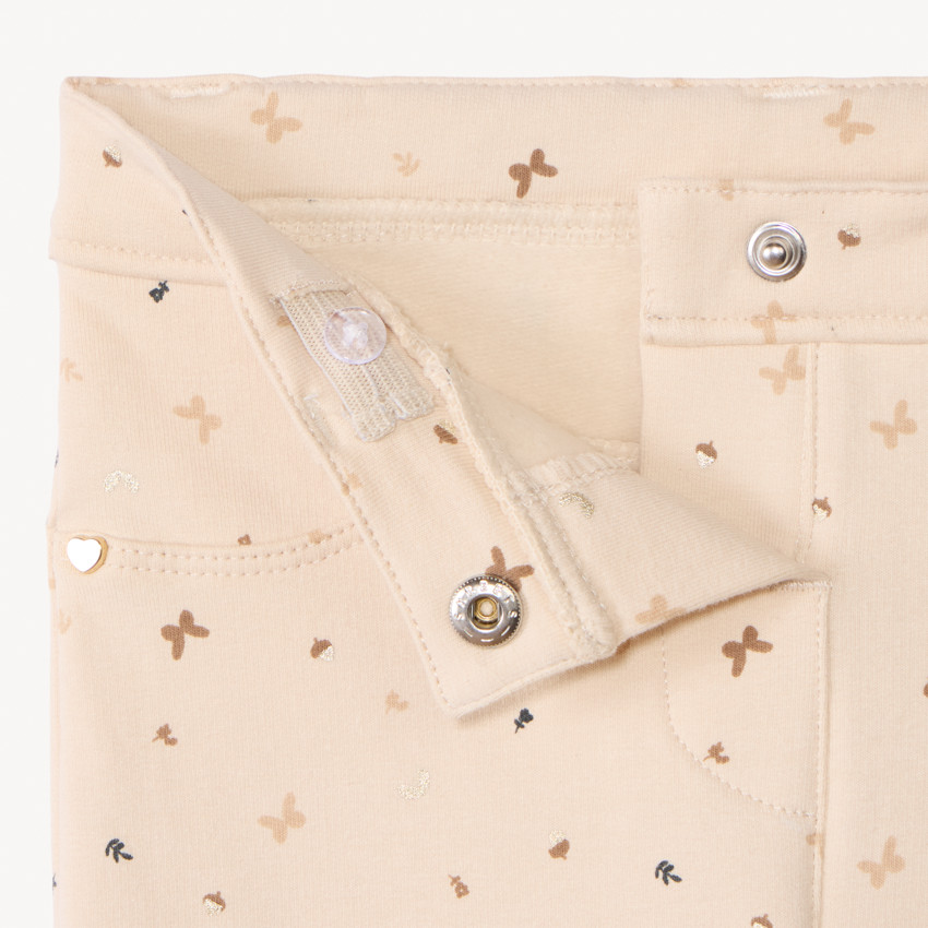 Παντελόνι molleton με all-over σχέδιο για μωρό κορίτσι 