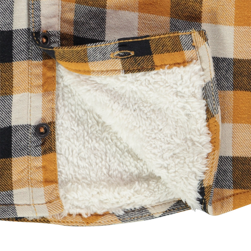 Surchemise à carreaux en flanelle doublée sherpa pour garçon Main Surchemise à carreaux en flanelle doublée sherpa pour garçon