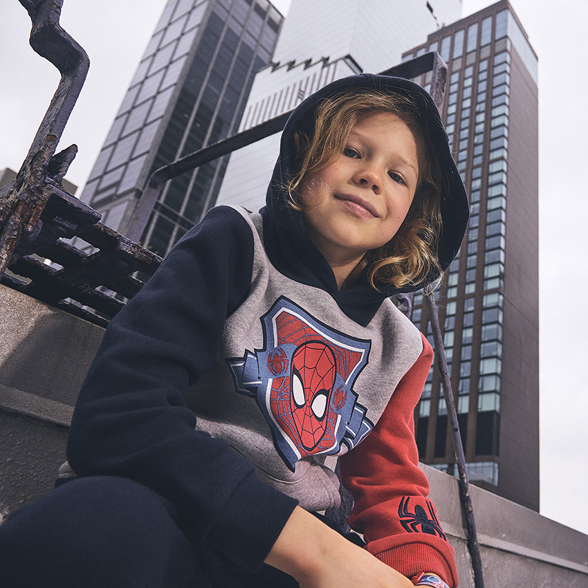 Σετ jogging με εφέ color block Spider-Man Marvel για αγόρι 