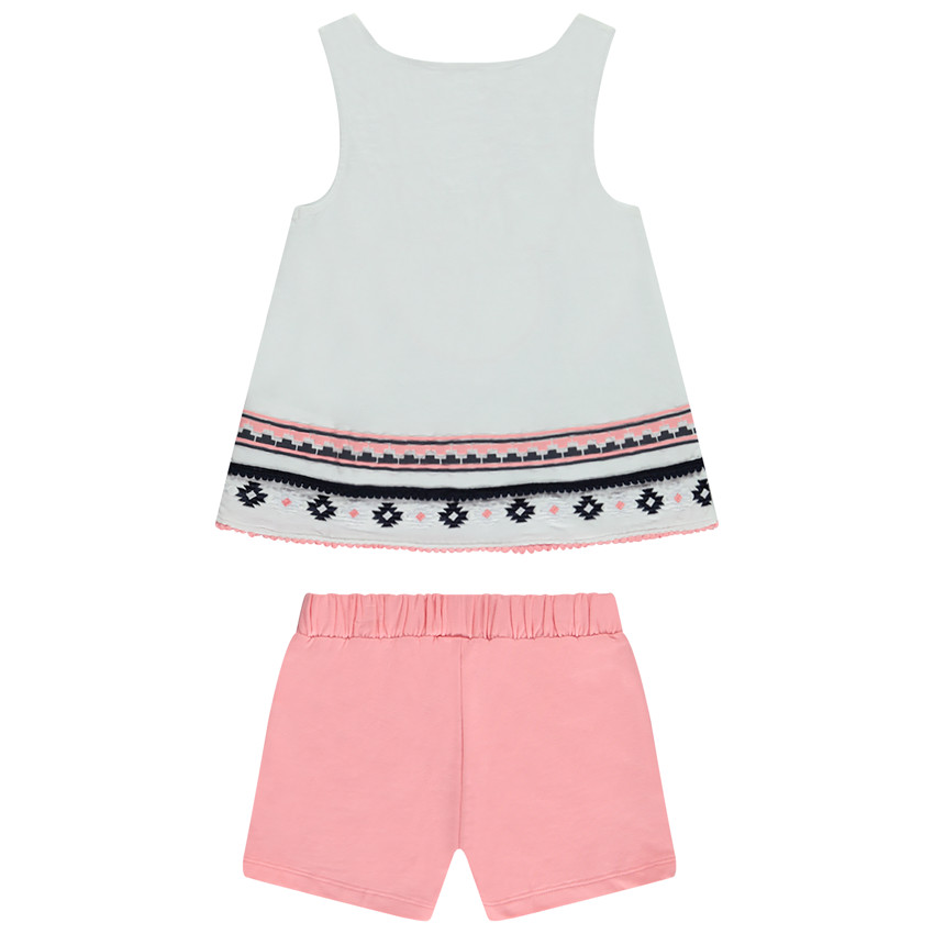 Σύνολο αμάνικου μπλουζιού με σχέδιο Minnie Disney και κεντήματα + σορτς για κορίτσι 