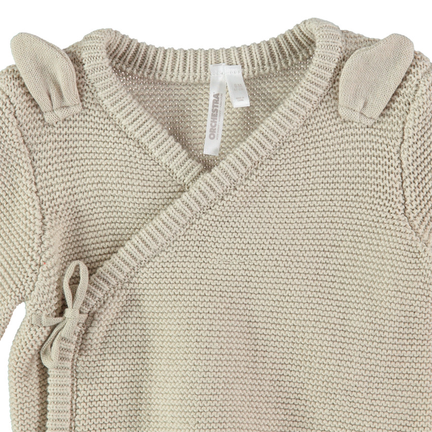 Brassière de naissance en tricot beige 